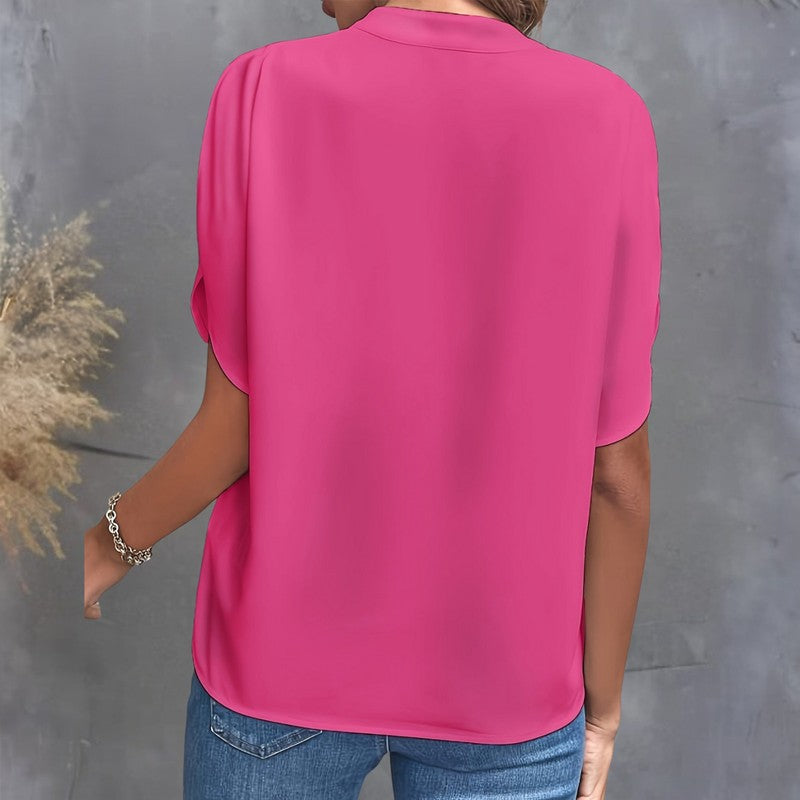 Sophie | Notch Neckline Flowing Blouse