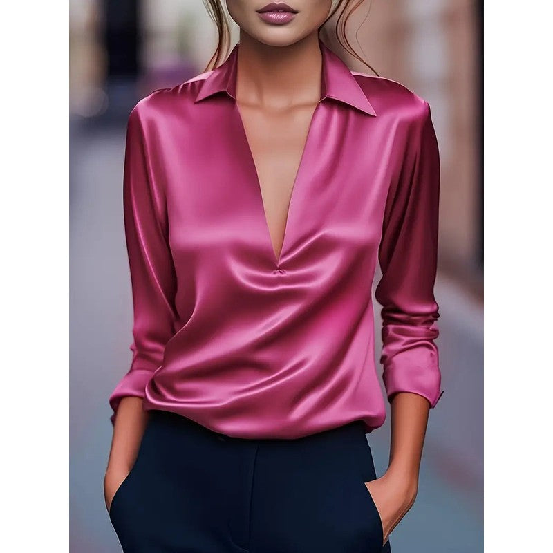Anna | Soft Structured V-Neck Blouse