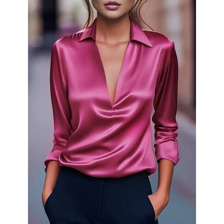 Anna | Soft Structured V-Neck Blouse