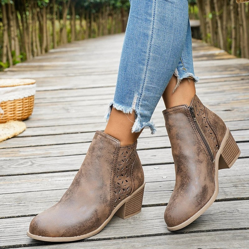Garance | Western Mid-Heel Boots