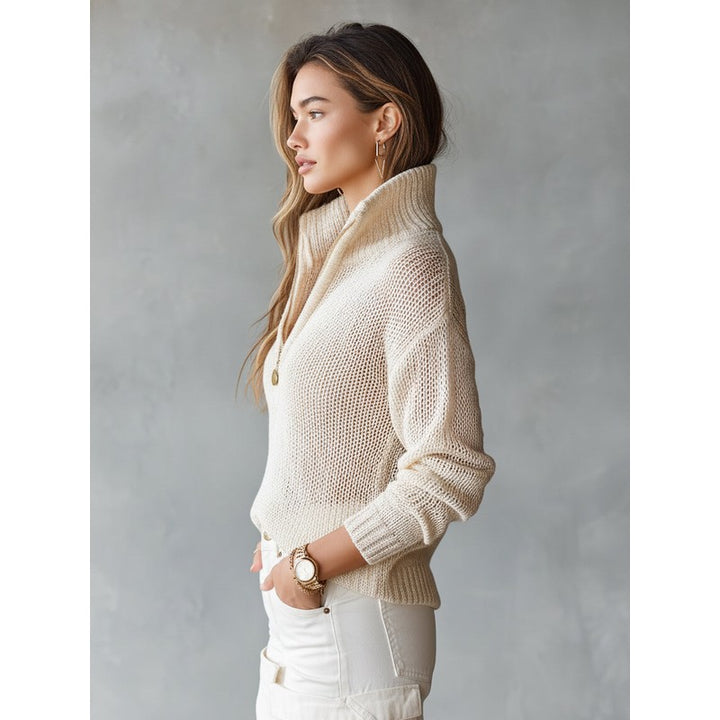 Women's Sweater | Monica Half-Zip Knit Top