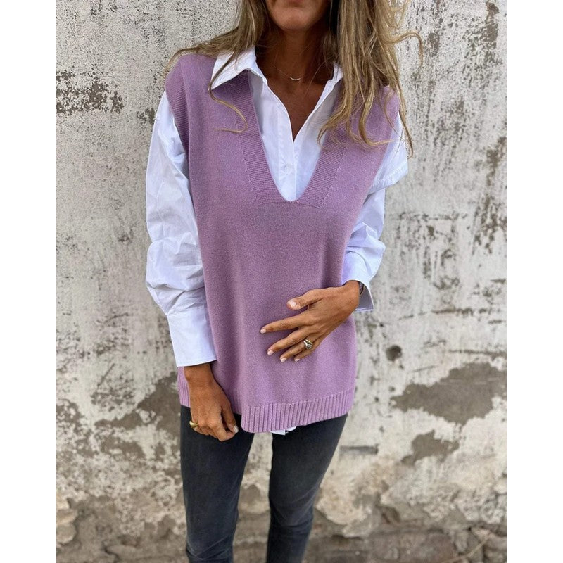 Marzanna | Ribbed Knit Sweater Vest