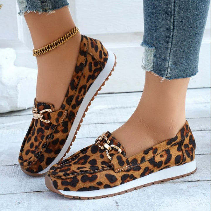 Eleanor | Leopard-Print Wedge Loafers