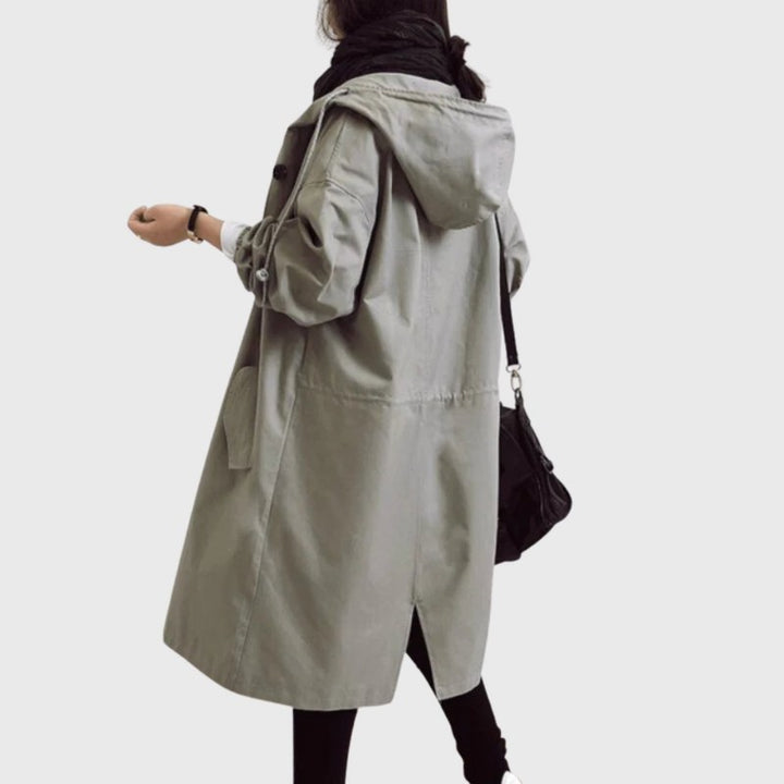 Audra | Relaxed Hooded Long Trench Coat