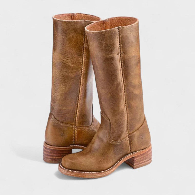 Women Knee-High Distressed Boots