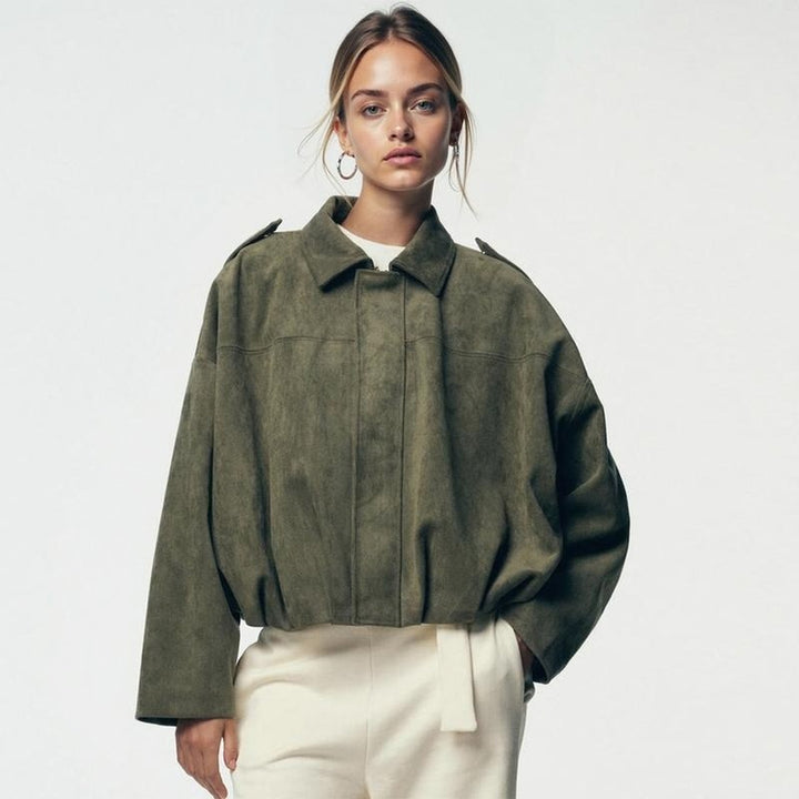 Women Bomber Jacket | Oversized Cropped Style