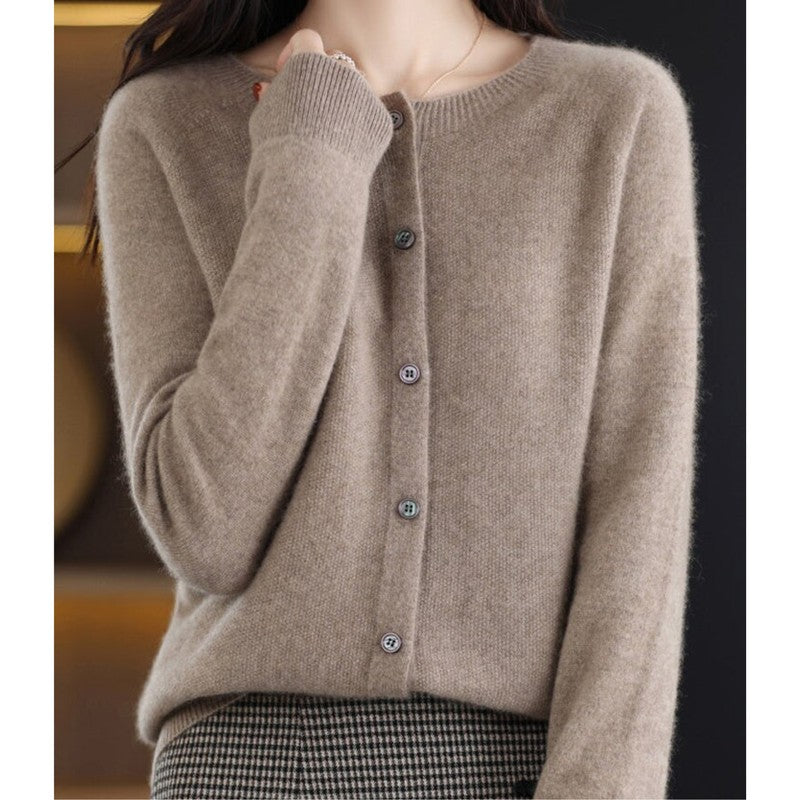 Women Cardigan | Round Neck Knitted Wrap