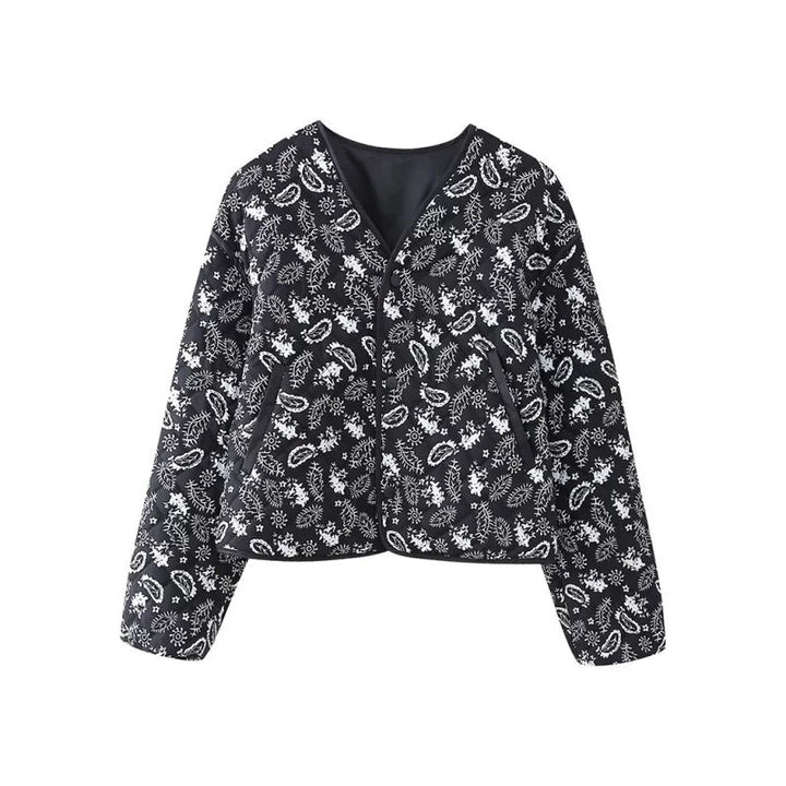 Emilia | Paisley Print Button-Down Jacket