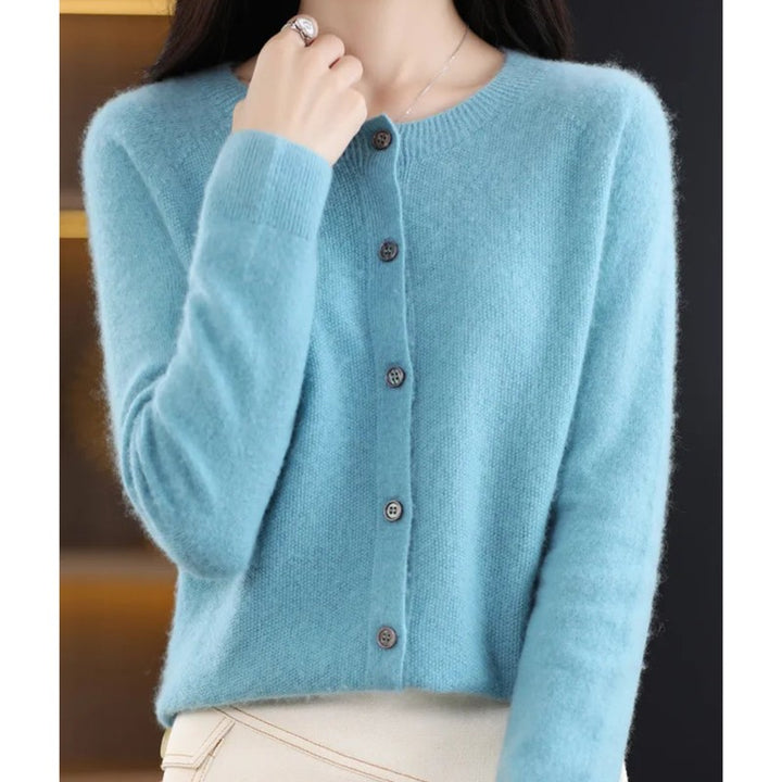 Women Cardigan | Round Neck Knitted Wrap