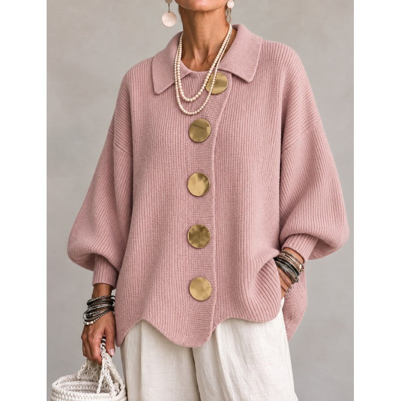 Audrey | Oversized Statement Collar Cardigan