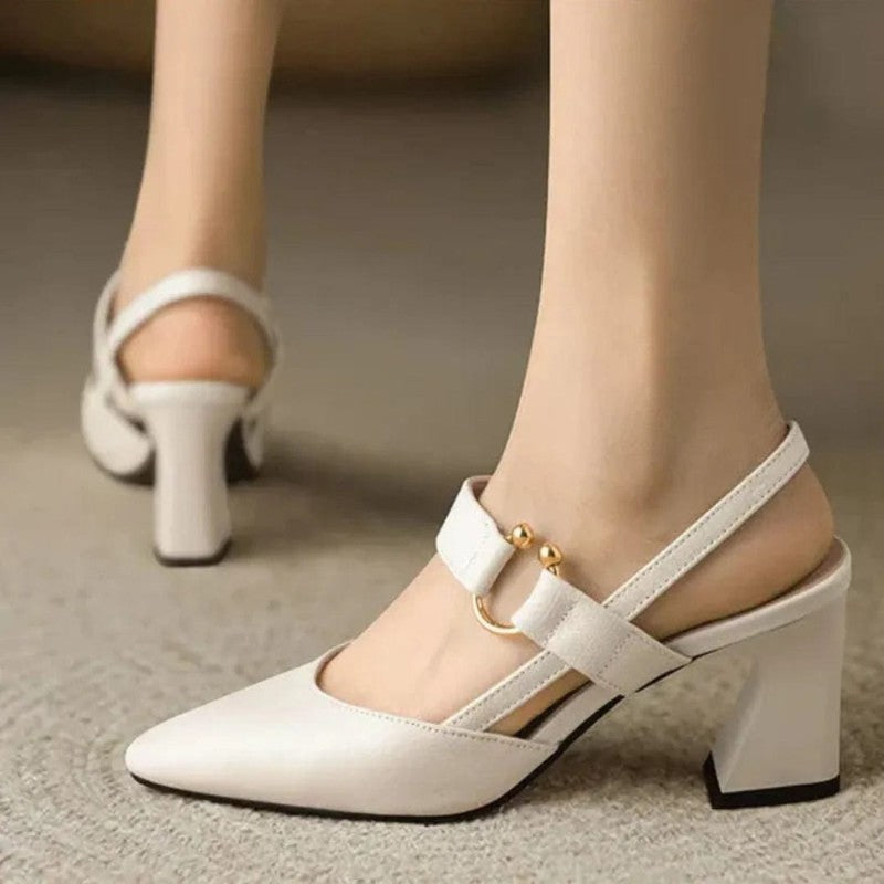 Ombeline | Pointed-Toe Slingback Heels