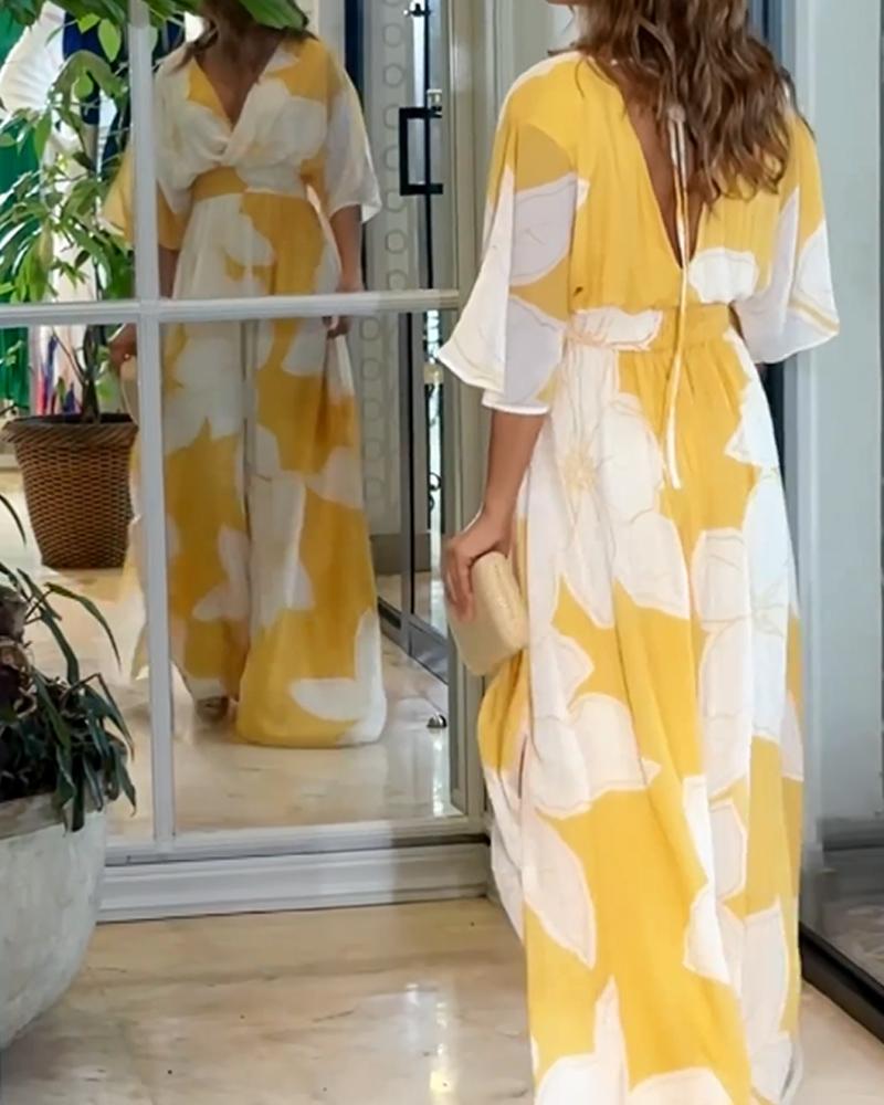 Ava | Geblümtes Midikleid mit harmonischem Design