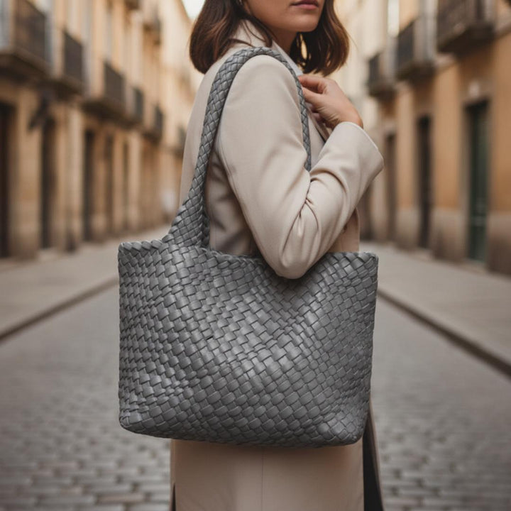 Avery | Geflochtene Leder-Shopper-Tasche