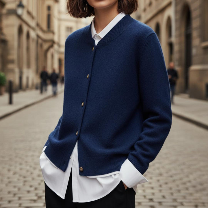 Rowan | Cardigan da donna in stile bomber con abbottonatura frontale