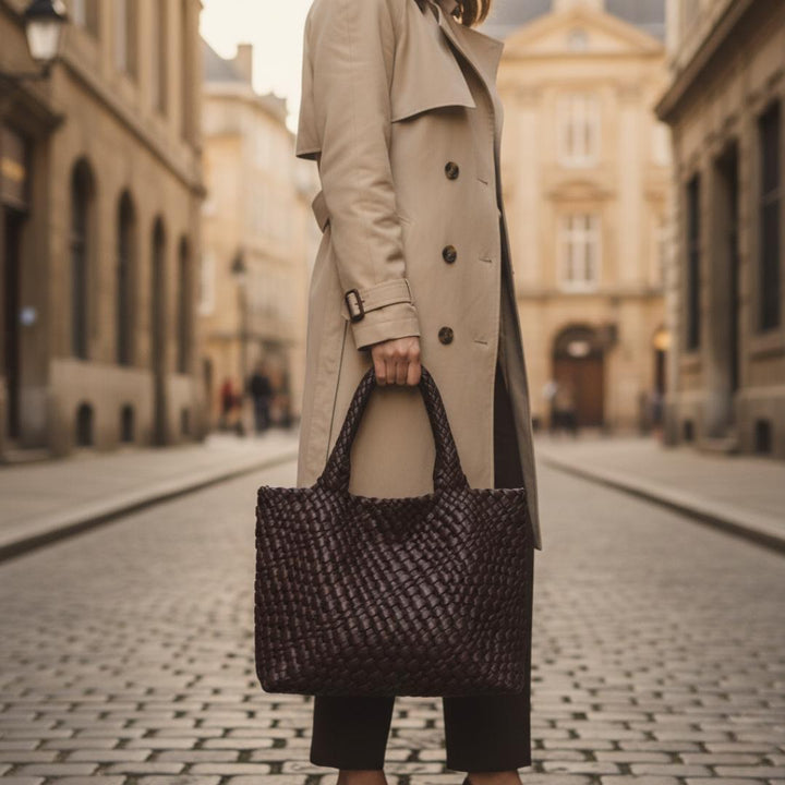 Avery | Geflochtene Leder-Shopper-Tasche