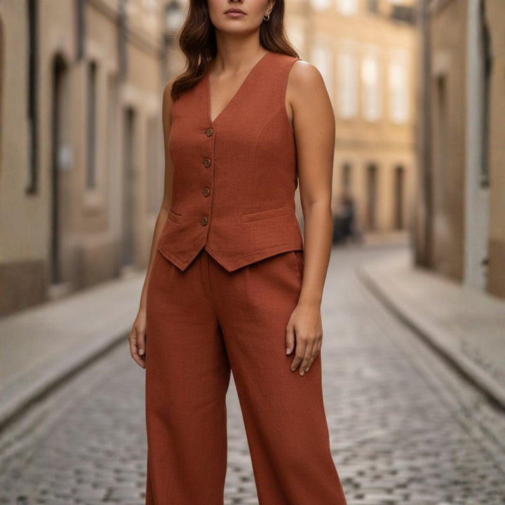 Harper | Damespak met gilet en broek