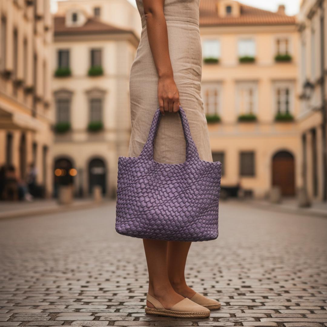 Avery | Geflochtene Leder-Shopper-Tasche