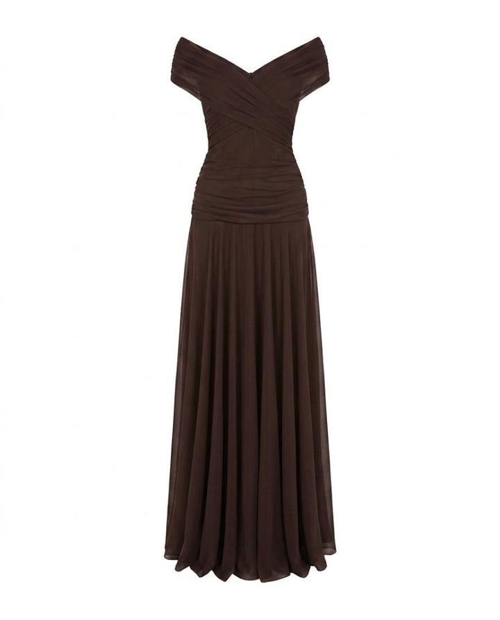 Laura | Draped V Neck Maxi
