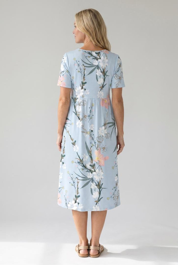 Jacqueline | Midi-jurk met bloemenprint